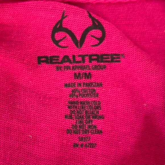 Realtree Graphic Tshirt Womens Medium Pink New Hunting Summer - Picture 6 of 9
